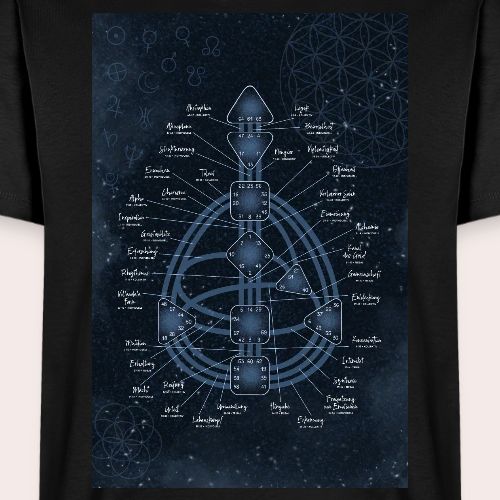 Human Design Chart Kanäle - Ekologiczna koszulka męska Premium