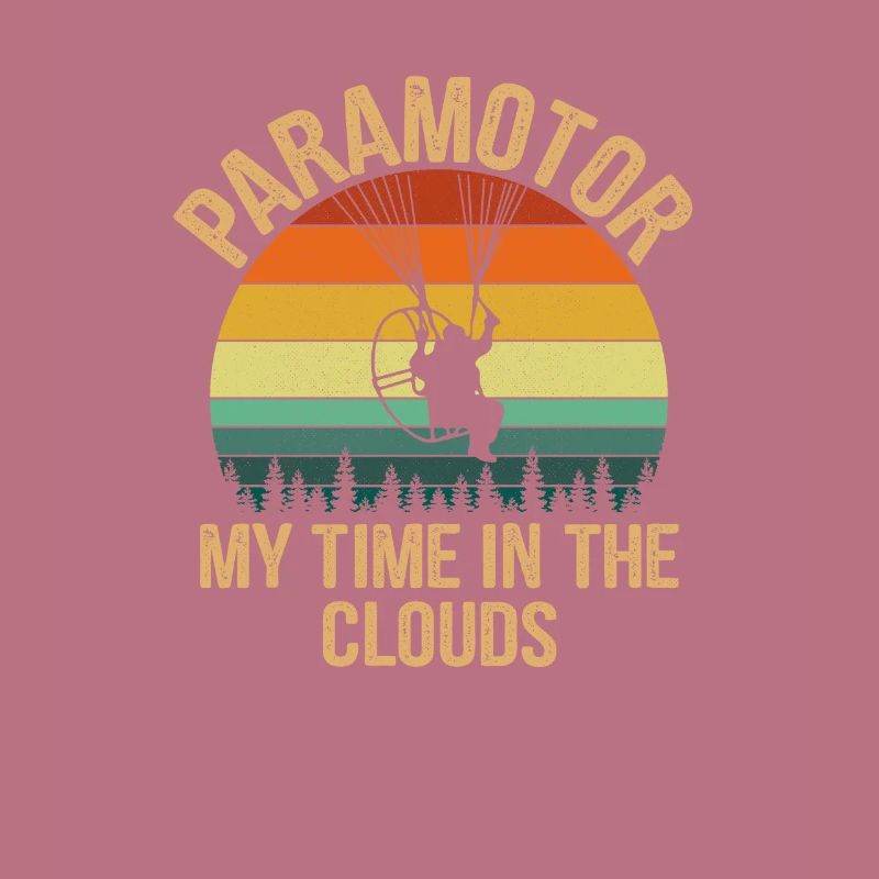 paramotor time in the clouds vintage, paramotor