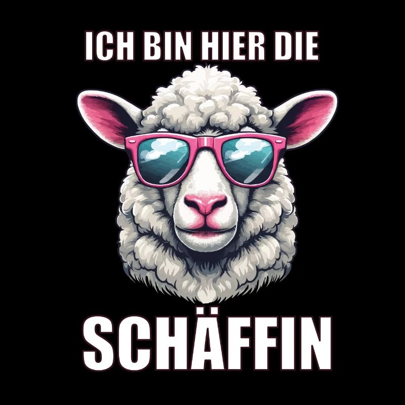 Ich bin hier die Schäffin Schaf Schafe Schäfer Mäh