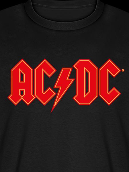 AC/DC Red Logo With Lightning Bolt