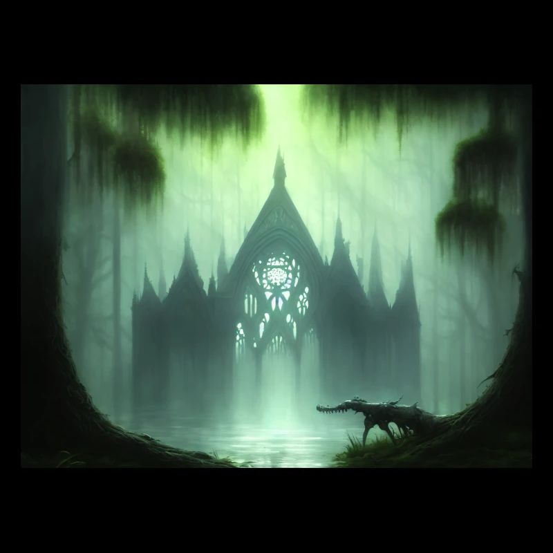 Cathédrale dans le marais