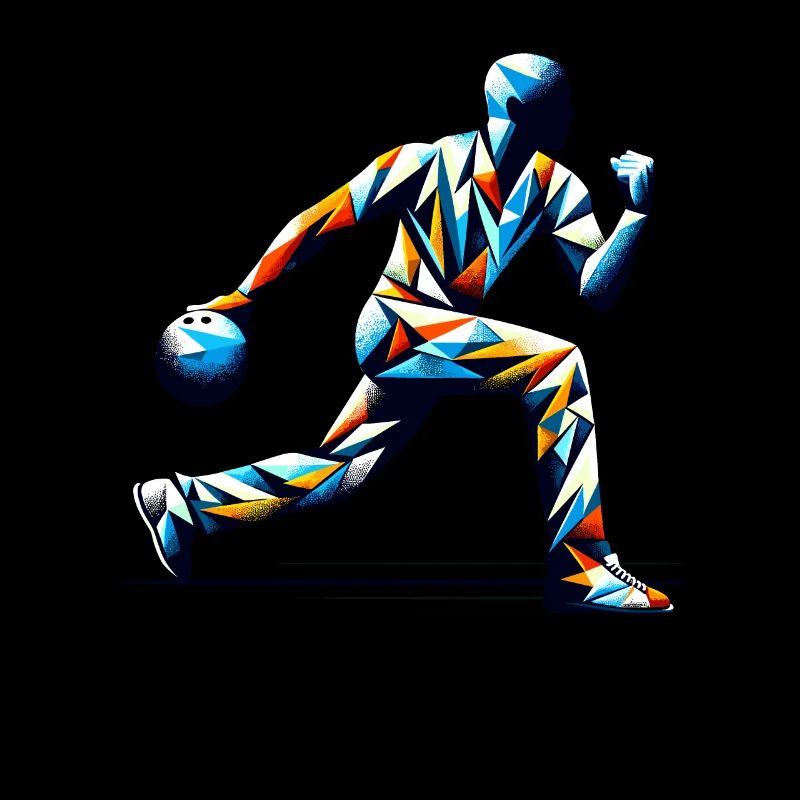 Polygon Art Tenpin Bowling Bowler