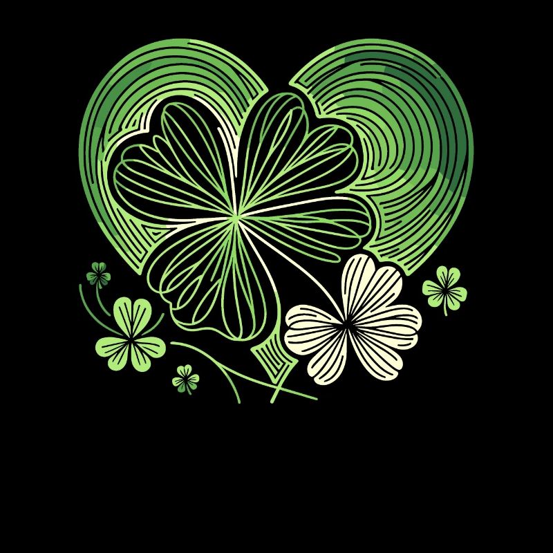 Shamrock Heart Irish St Patricks Day Shenanigans