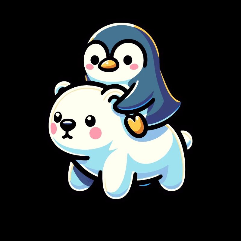 Niedlicher Pinguin und Eisbär Geschenk