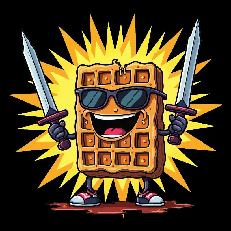 Waffel mit Schwertern