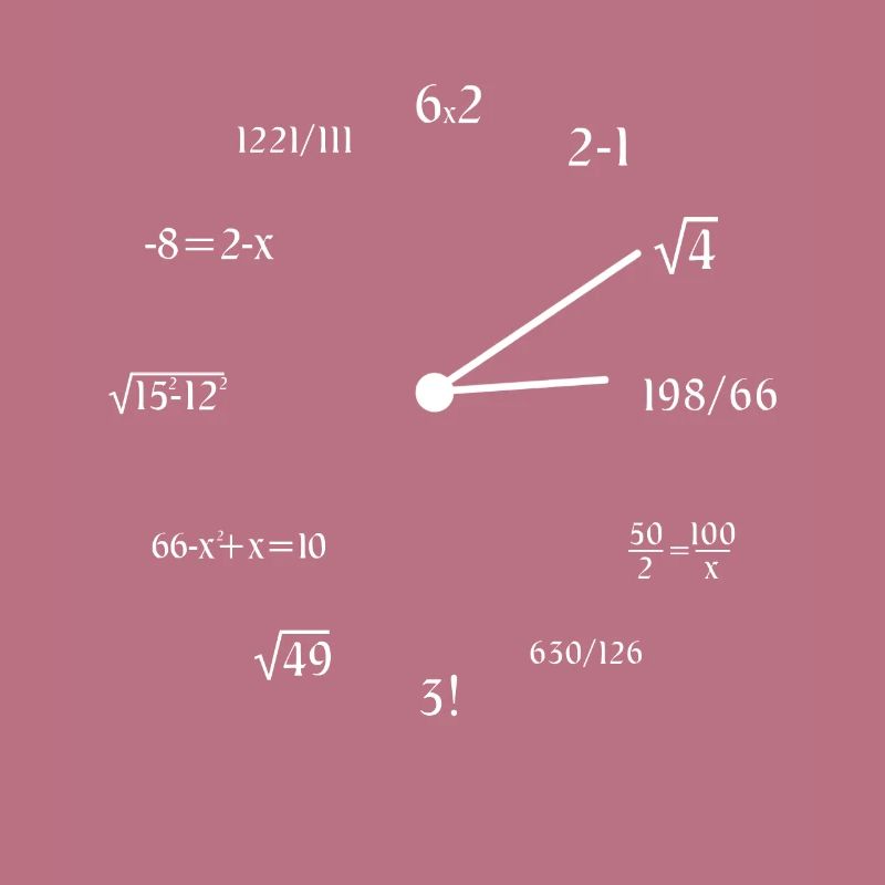 Math Clock Grappige Wiskunde Klok Math Meme