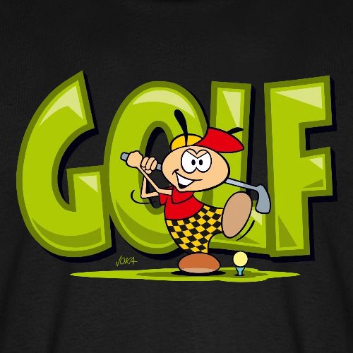 Cartoon - Golf Ameise beim Abschlag - Männer Premium Bio T-Shirt