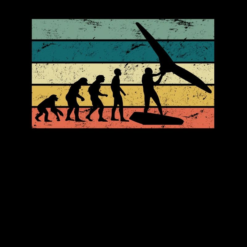 Wing Foil Evolution Geschenk Affe Mensch Foiler