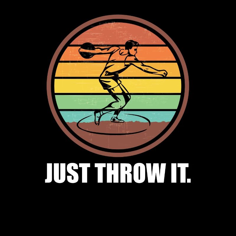 Diskus vintage Diskuswerfer Leichtathlet Geschenk