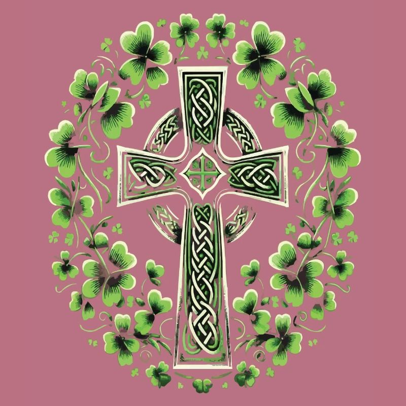 Conception de la Saint-Patrick de la croix irlandaise verte