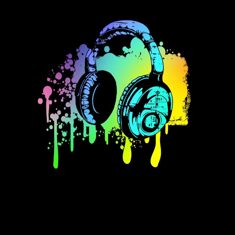 Bunter DJ Kopfhörer