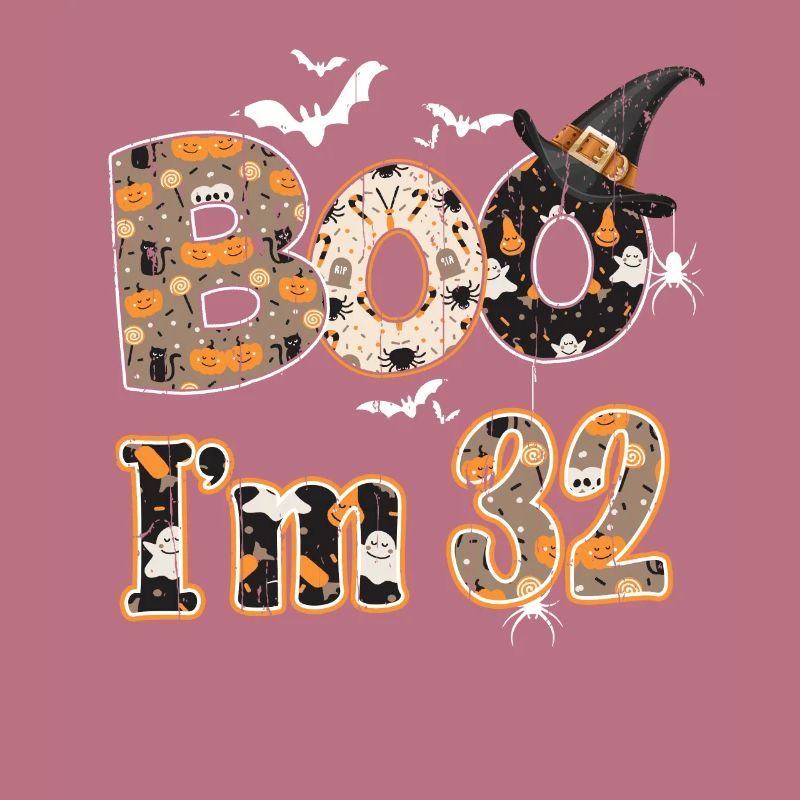 Halloween Pattern Ghost Creatures Birth Age 32