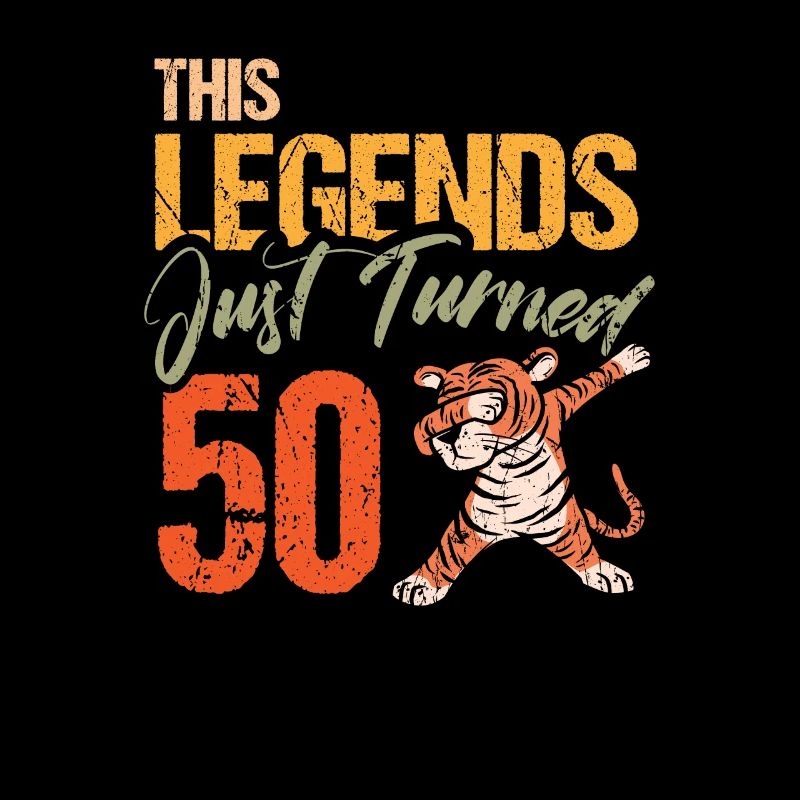50. Geburtstag Tiger Katze Tiere Löwe Geschenk