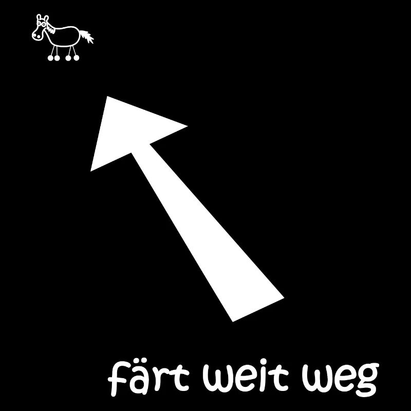 färt weit weg, färt, lustiges Pferde-T-Shirt