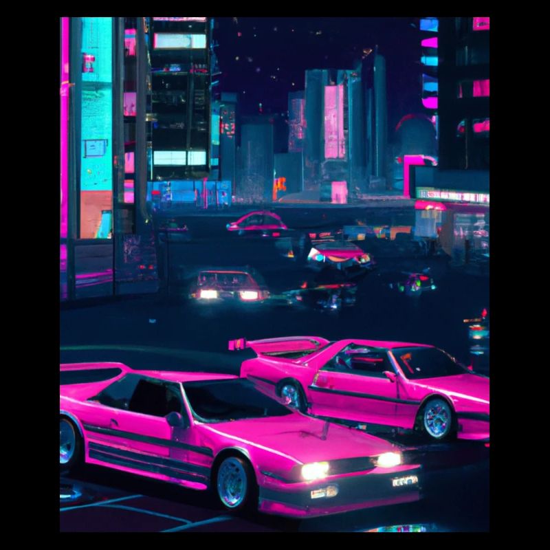 Vaporwave Esthétique Synthwave Car