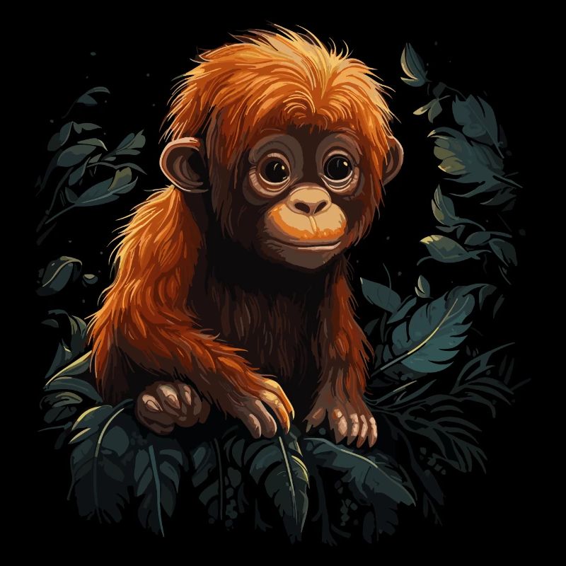 Orangutan Baby Cub Orangutan Monkey