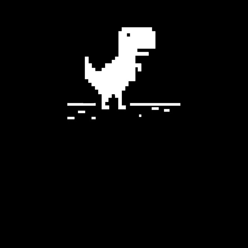 Oops! No Internet Connection 8 bit Dino