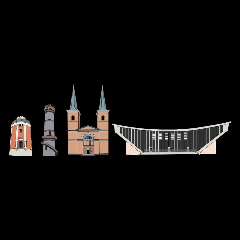 Wuppertal - znane budynki (napis)