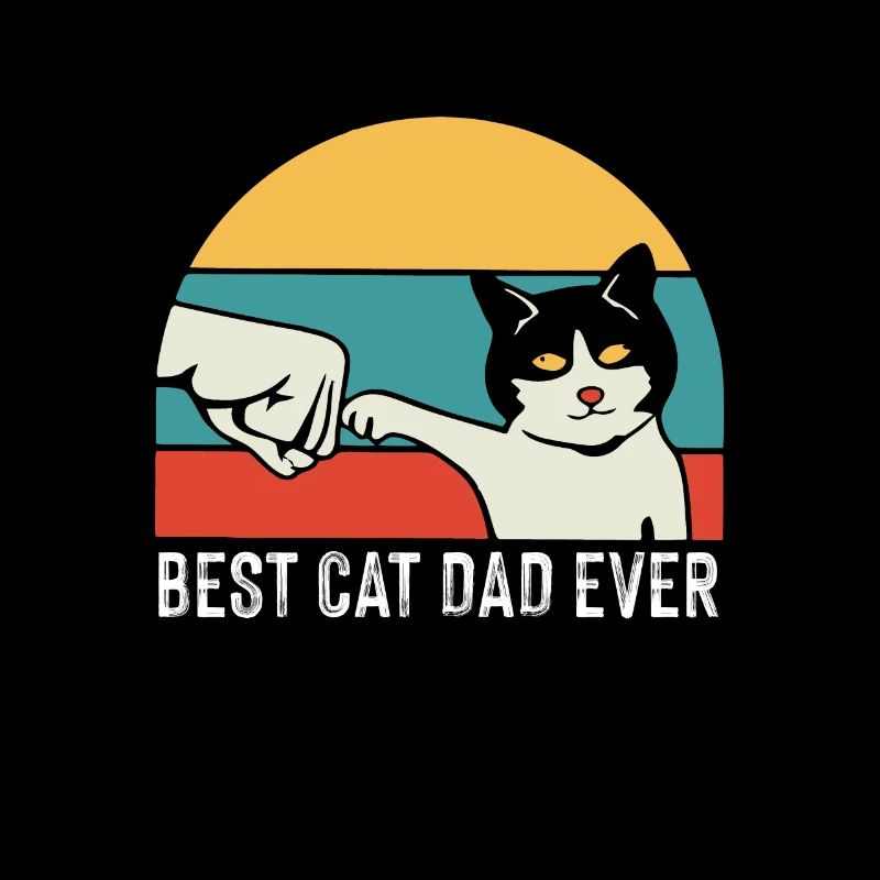 Vintage Best Cat Dad Daddy Retro
