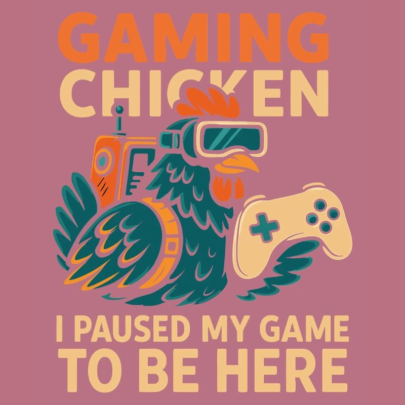 Gaming Chicken mit Controller