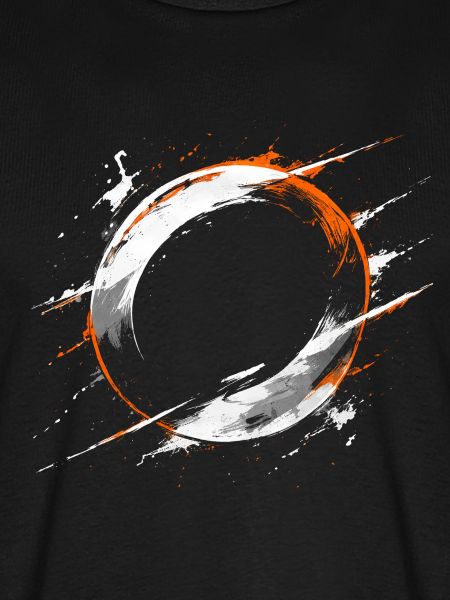 Orangene Enso-Splash-Kreis