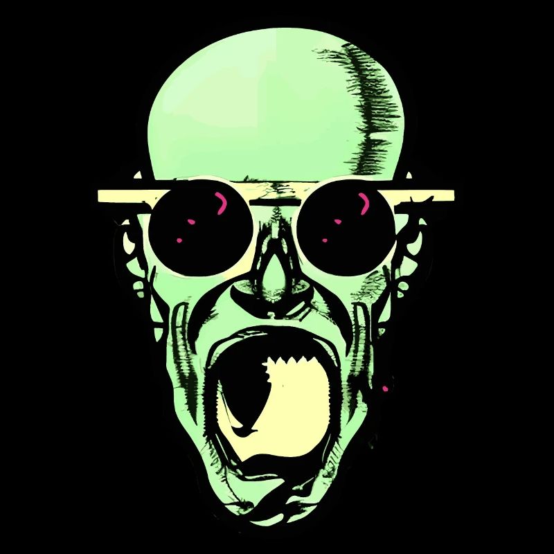 Coole Comic Illustration von einem Zombie