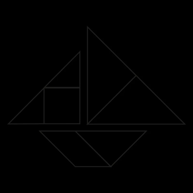 Boot Tangram – Line Art