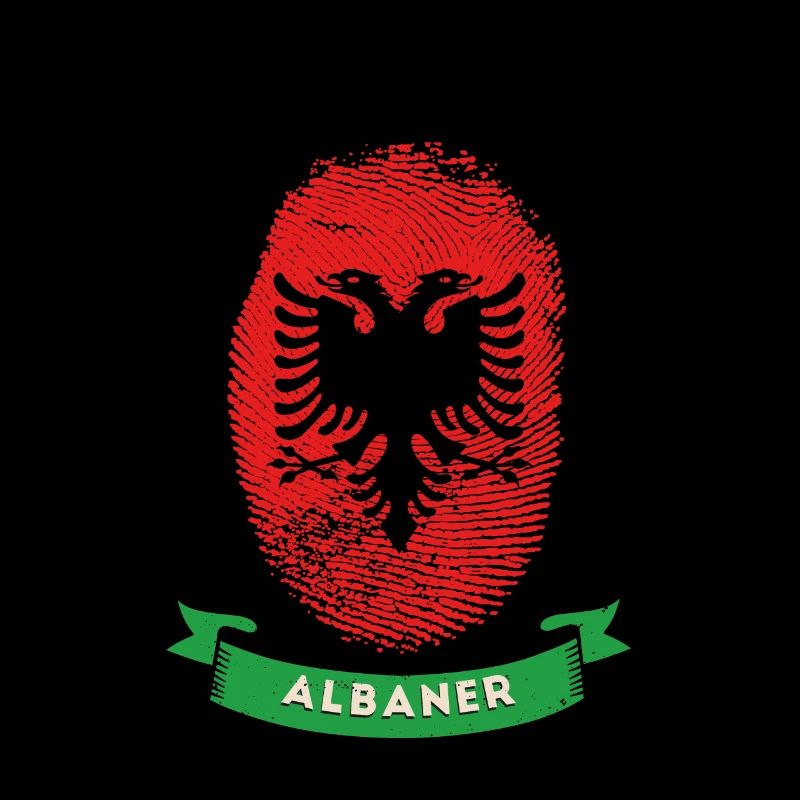 Drapeau ADN albanais dactyloscopique