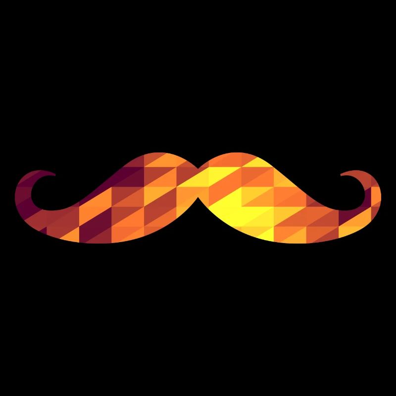 Moustache (Geometric Background)