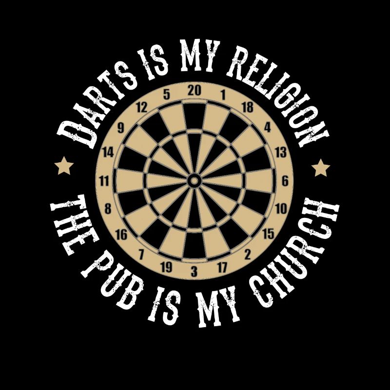 Darts religion - Pub, Dart, Geschenk, Dartboard