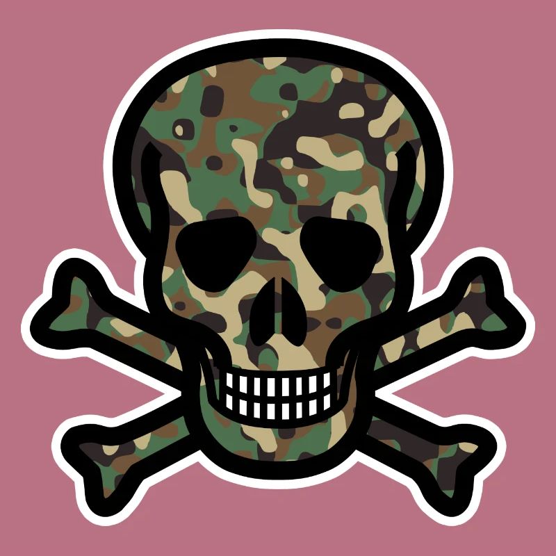Skull Camouflage Pirate Tar pattern symbol