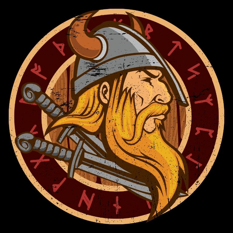 Wikinger Odin | Rabengott Krieger Walhalla Valknut