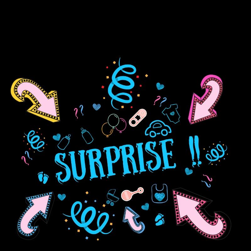 schwangere Mutter überraschen Mädchen oder Jungen