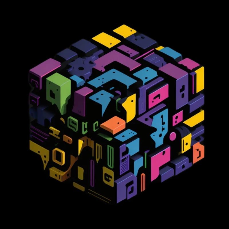 Illustration d’un cube, design abstrait