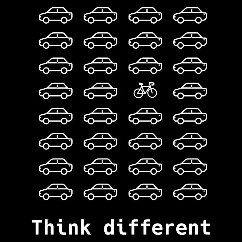 Pensez différent! (Idée cadeau pour les cyclistes)