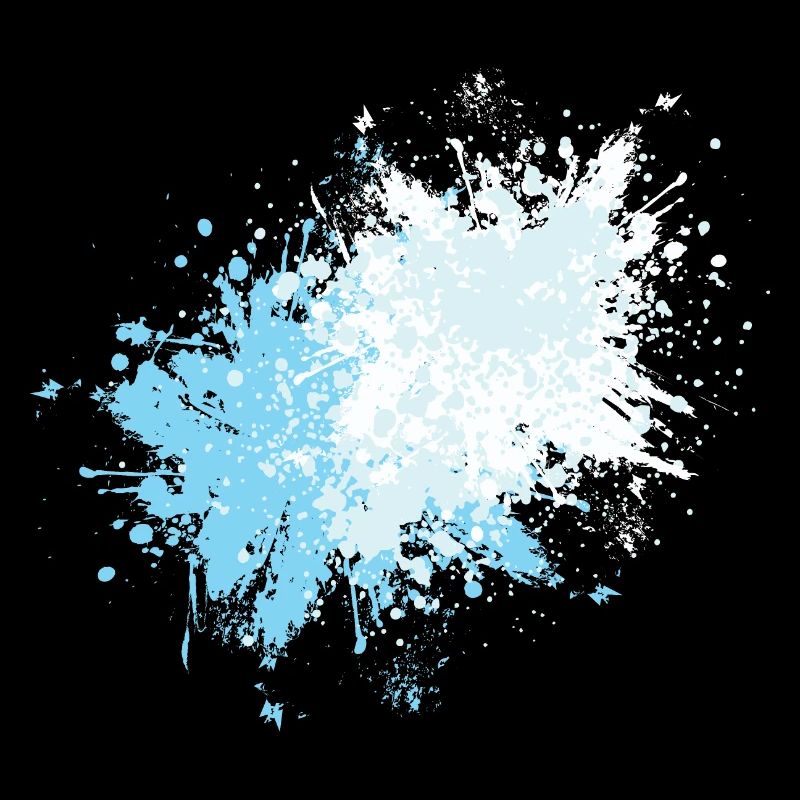 Farbspritzer frei gestalten customizable blau