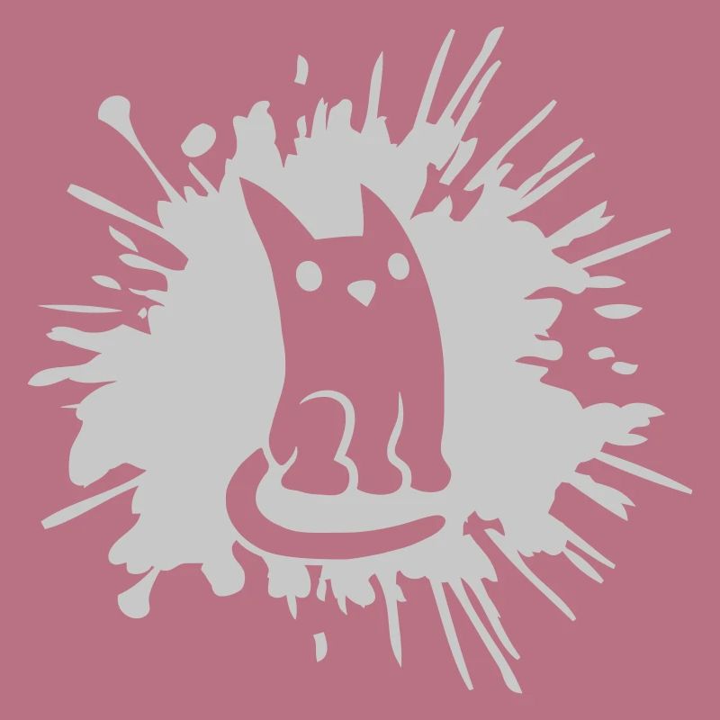 Comic Drops Cat Éclaboussures de couleur