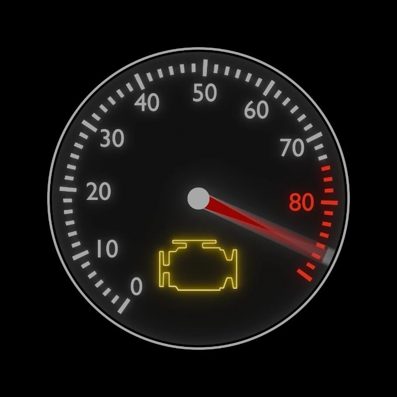 Overrevved, check engine light on.