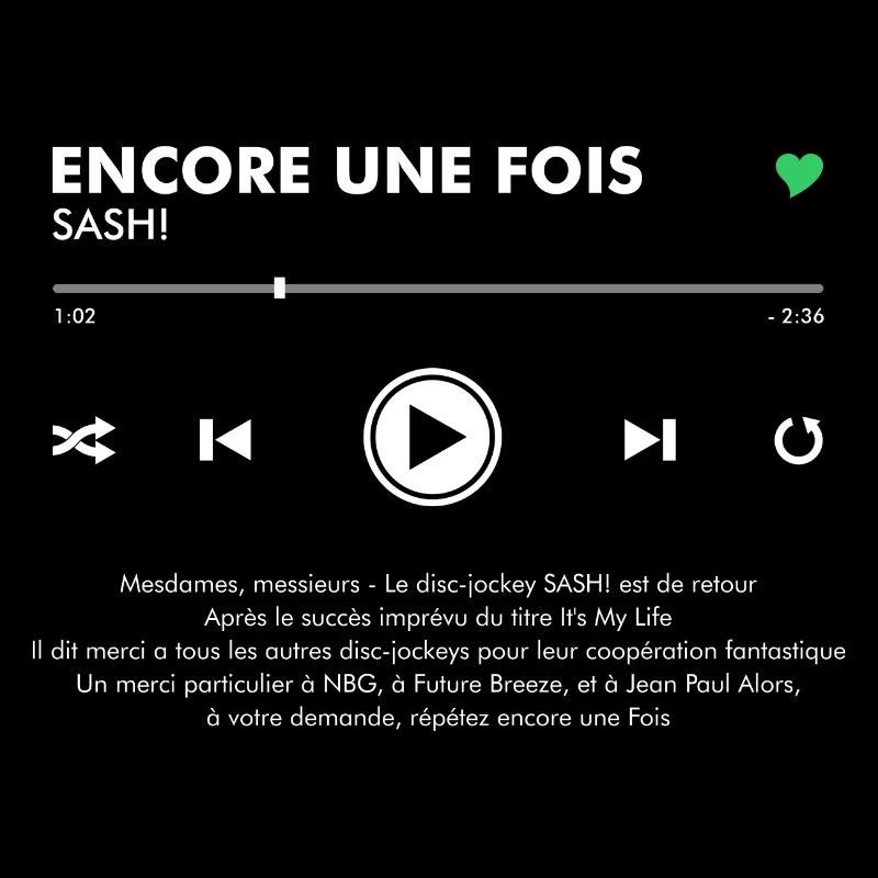 ENCORE UNE FOIS - Play Button & Lyrics