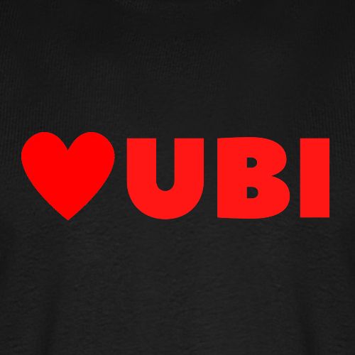 love ubi red trans - Mannen Premium Bio T-shirt