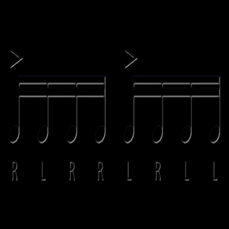 Paradiddle Music Notes Drummer Percussion Musician