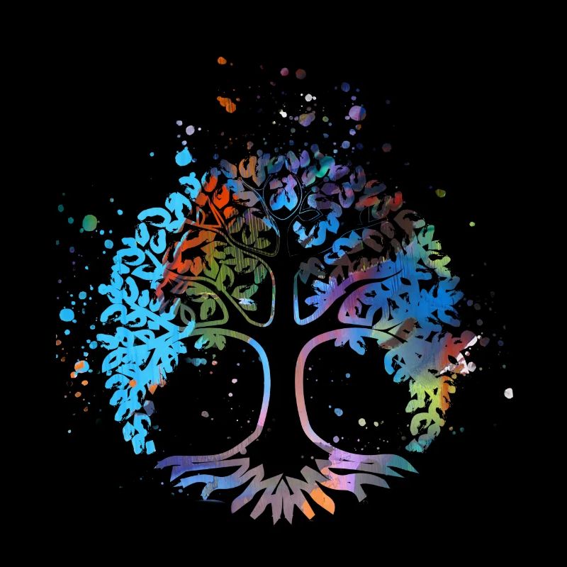 lebensbaum,baum des lebens,graffiti, bunt,baum