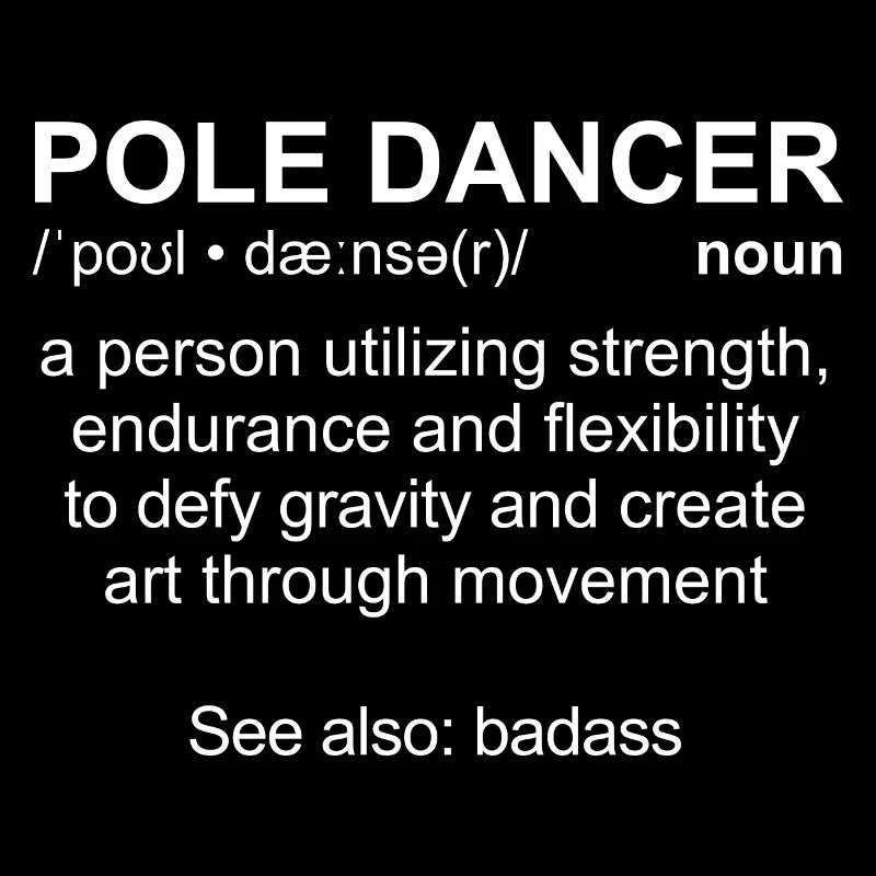 Pole Dancer Definition, white