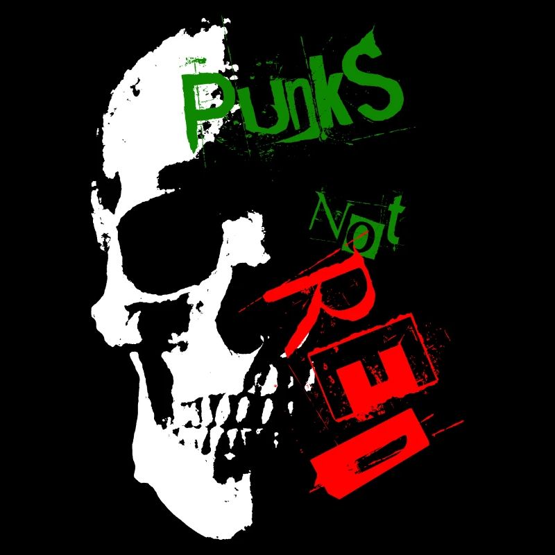 Punks not red - Skull