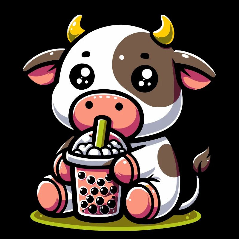 Bubble Tea Cow Boba Tea Kawaii Geschenk