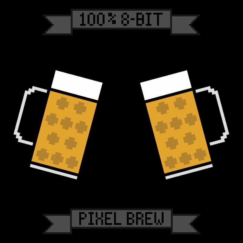 8-Bit Pixel Beer Mug