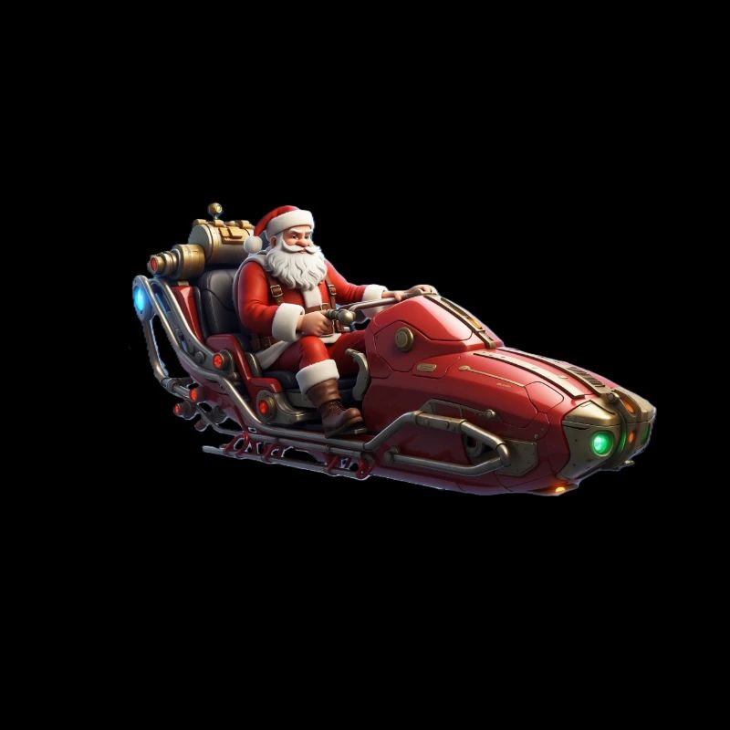 Weihnachtsmann im Schlitten