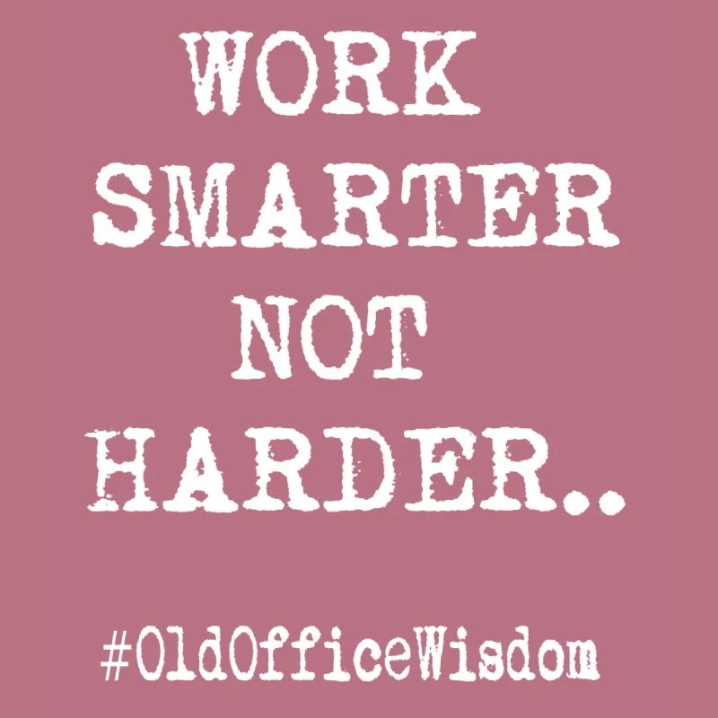 work smarter not harder Büro Typewriter Geschenk