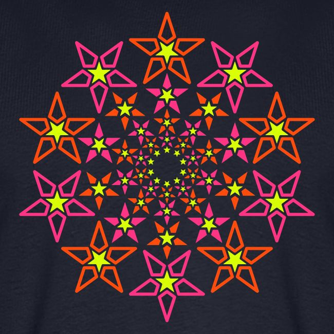 stella frattale 3 colori neon