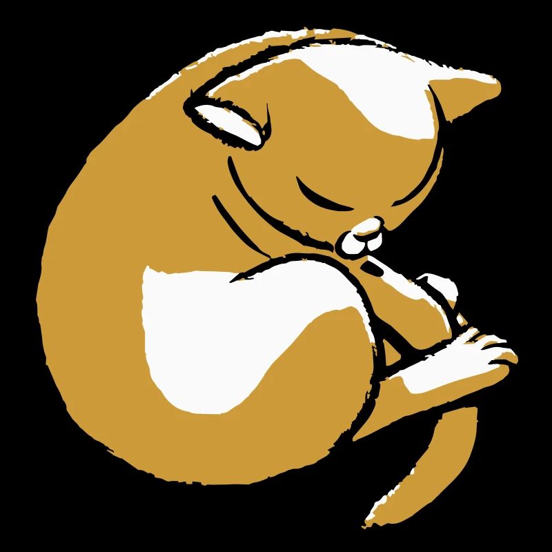 chat qui dort en boule